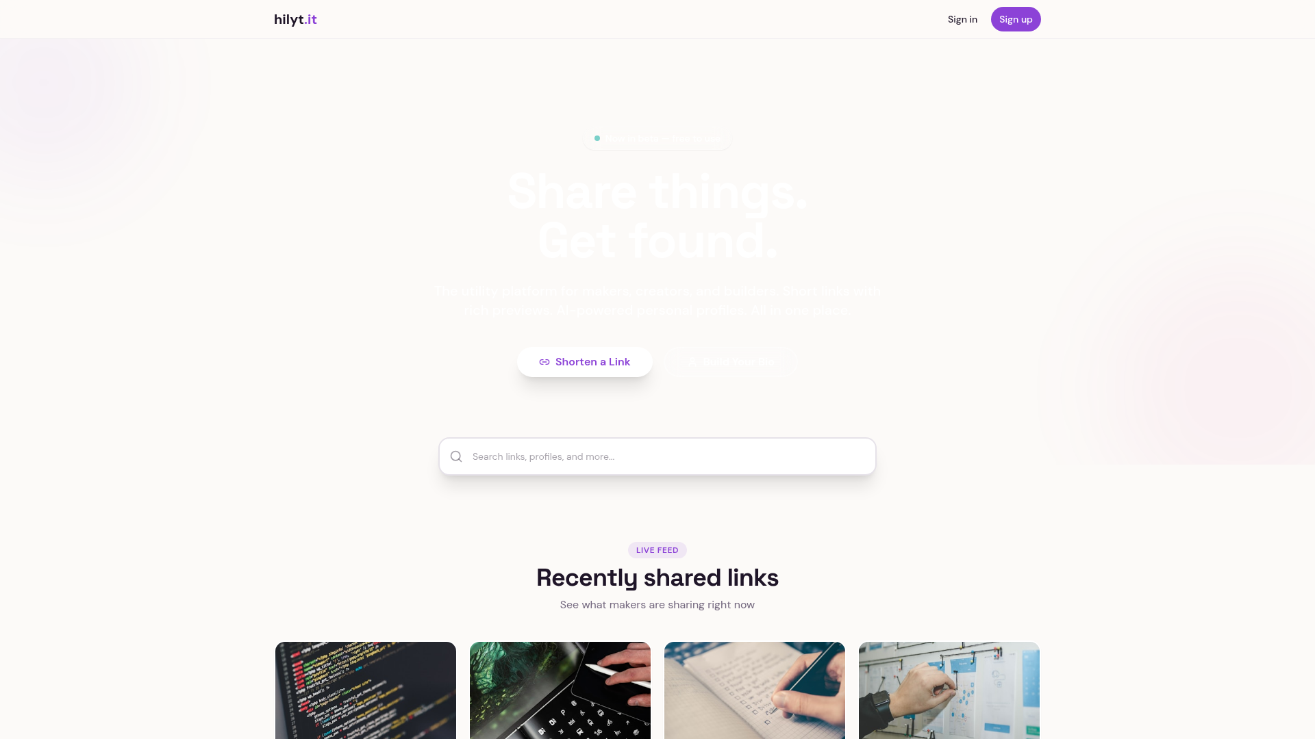Screenshot of Hilyt.it